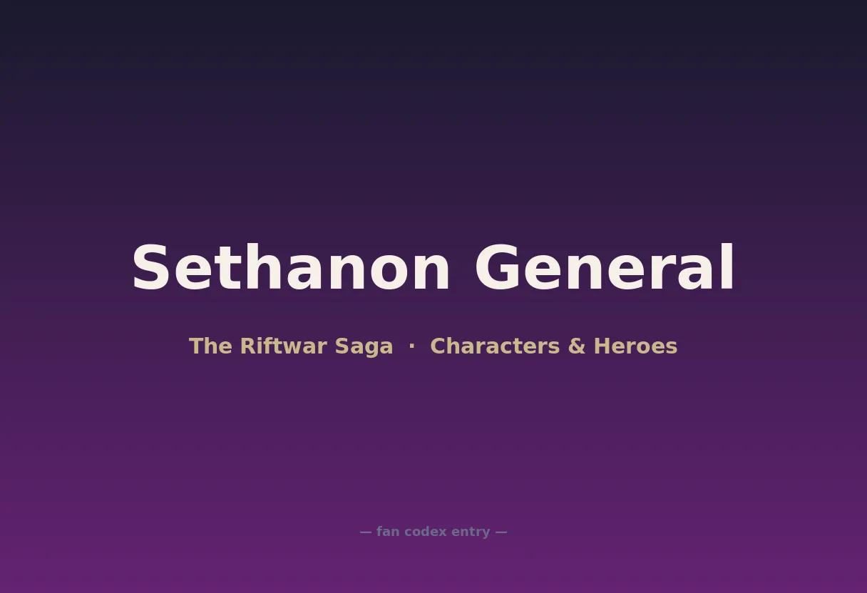 Sethanon General