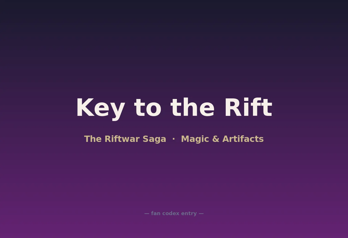 Key to the Rift